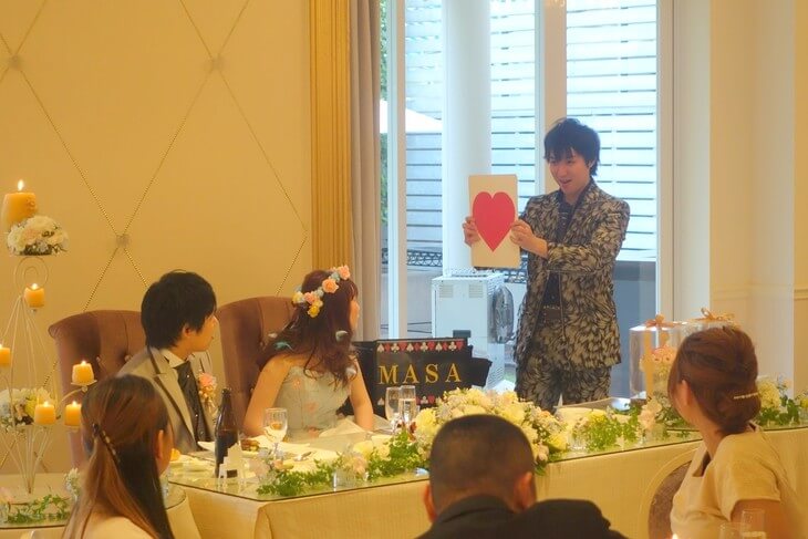 【結婚式余興】大阪のマジシャンＭＡＳＡがマジックショーで盛大に盛り上げます♪♪お子様から大人までが楽しめるエンターテインメント