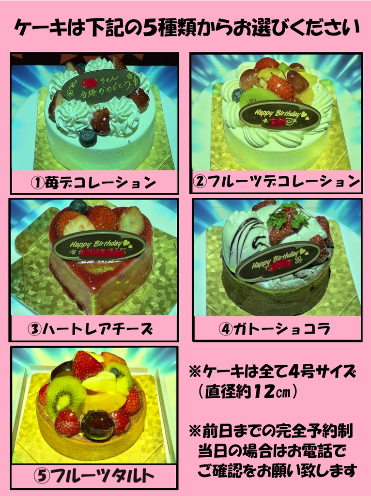 マジックで出現したバースデーケーキ