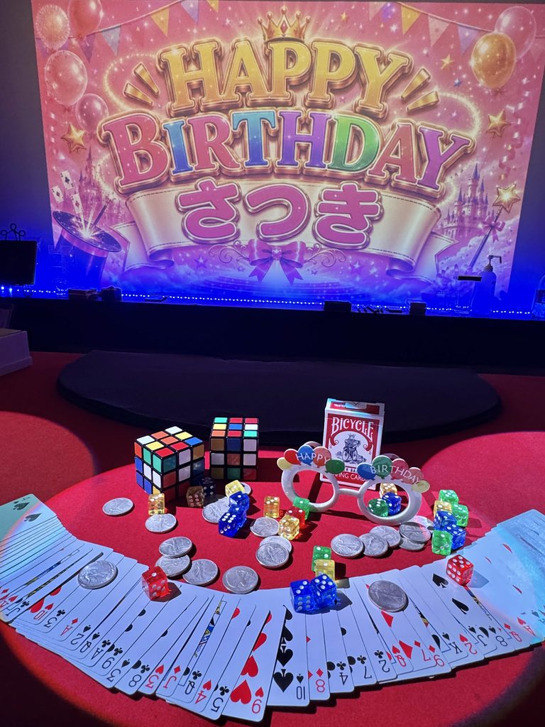 大阪のMagicBar ELEVENで女子会中に突然始まったさつきさんへの誕生日サプライズ