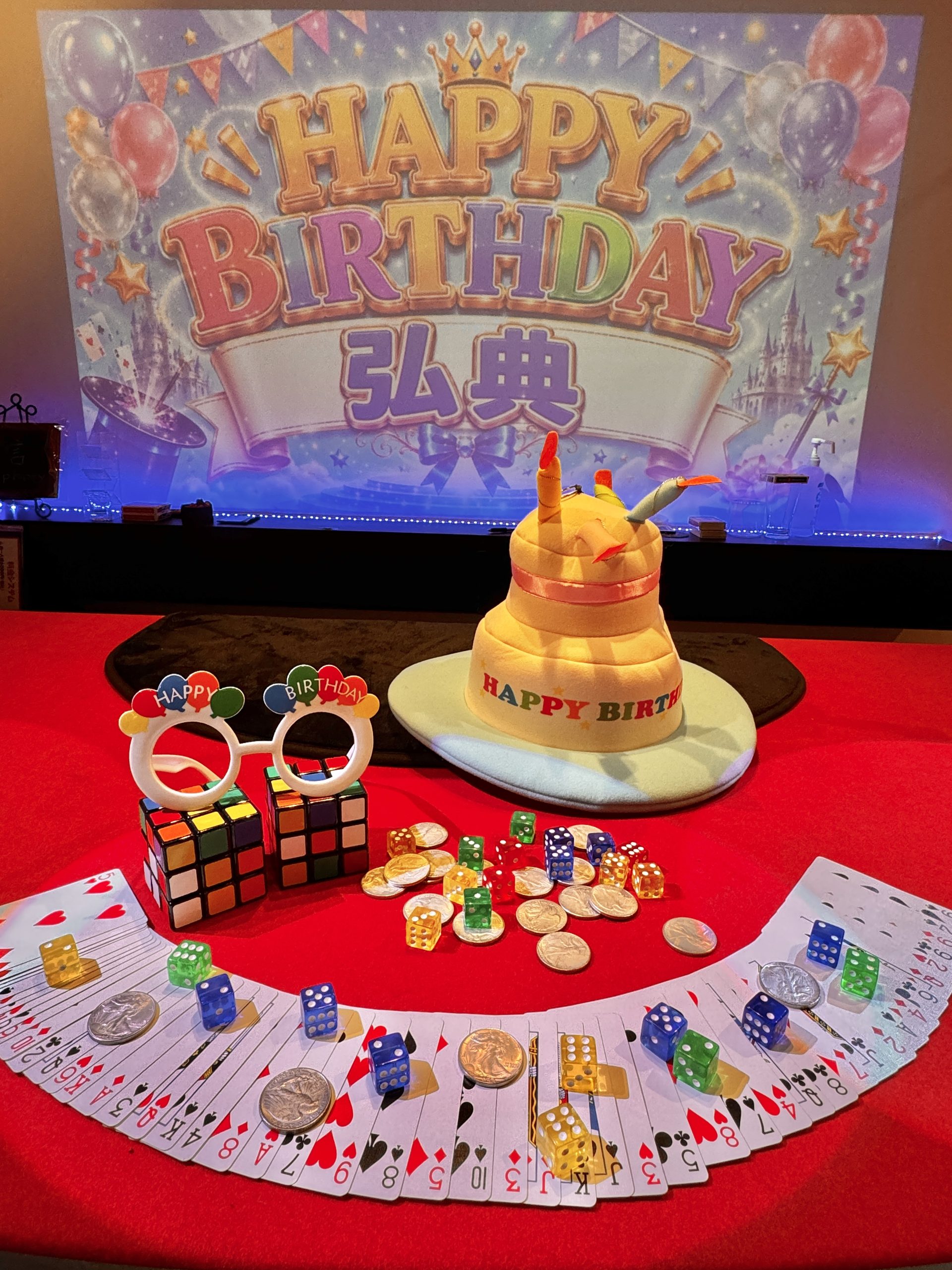 大阪のマジックバーの誕生日映像演出